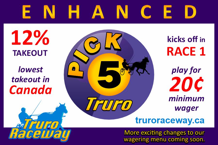 Truro Raceway Offers Lowest Pick 5 Takeout In Canada